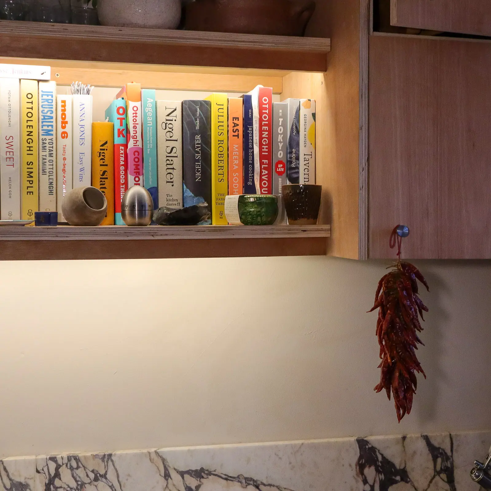 Custom kitchen with integrated joinery, Hackney Road