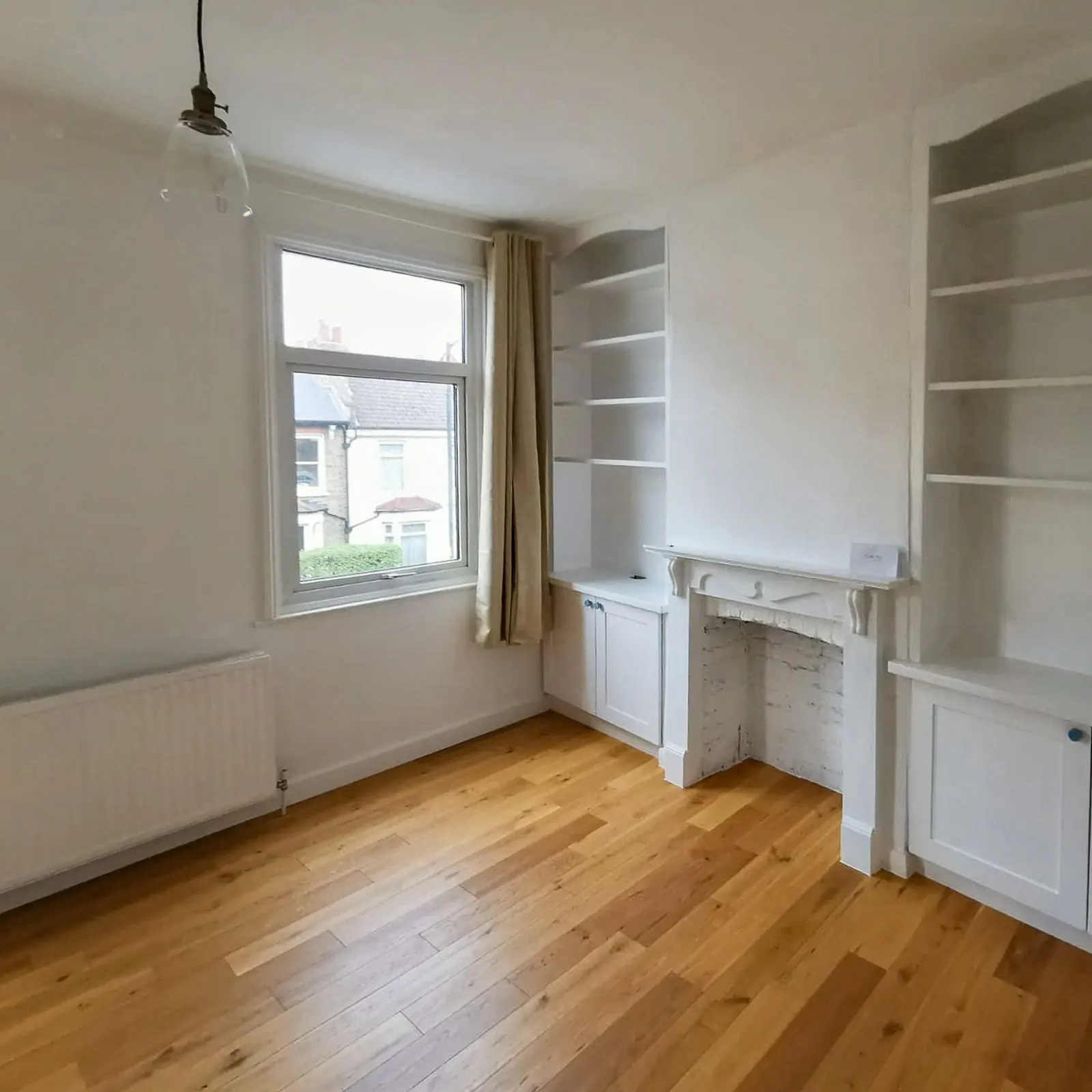 House renovation, painted lounge with new flooring, Lordship Lane
