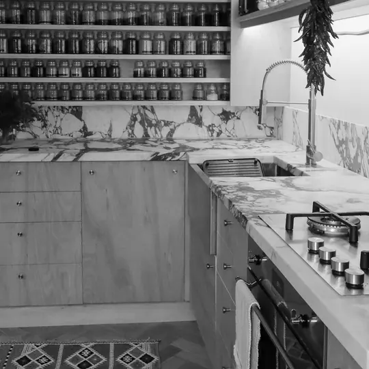 Completed retail kitchen installation detail