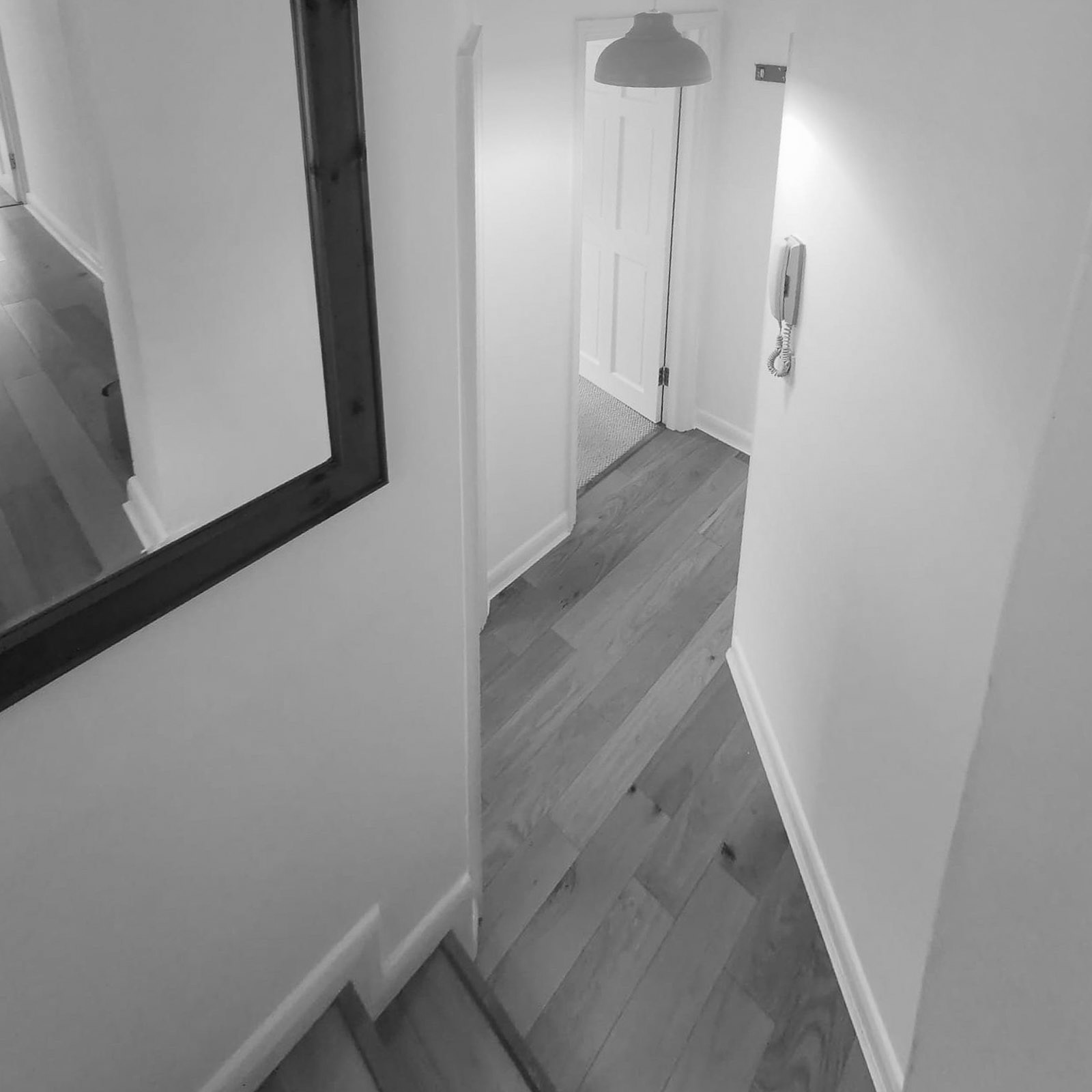 Completed fitted joinery with final finish applied